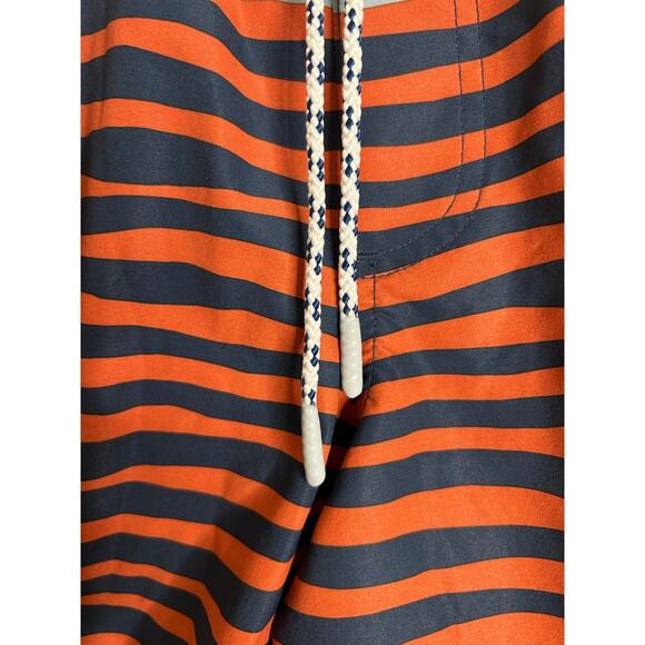 L.L. Bean Men's Orange Blue Stripped Swim Trunks Shorts Size M - Picture 6 of 8